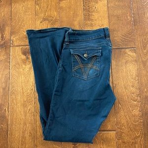 Jut from the Kloth Natalie high rise bootcut jeans